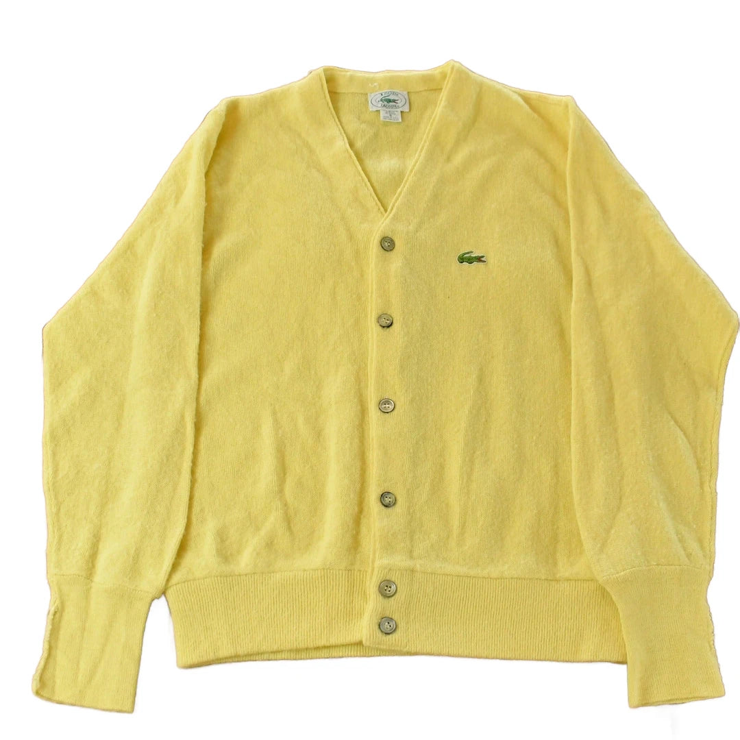 Vintage 1980s Izod Lacoste Knit Cardigan Sweater Men's Small