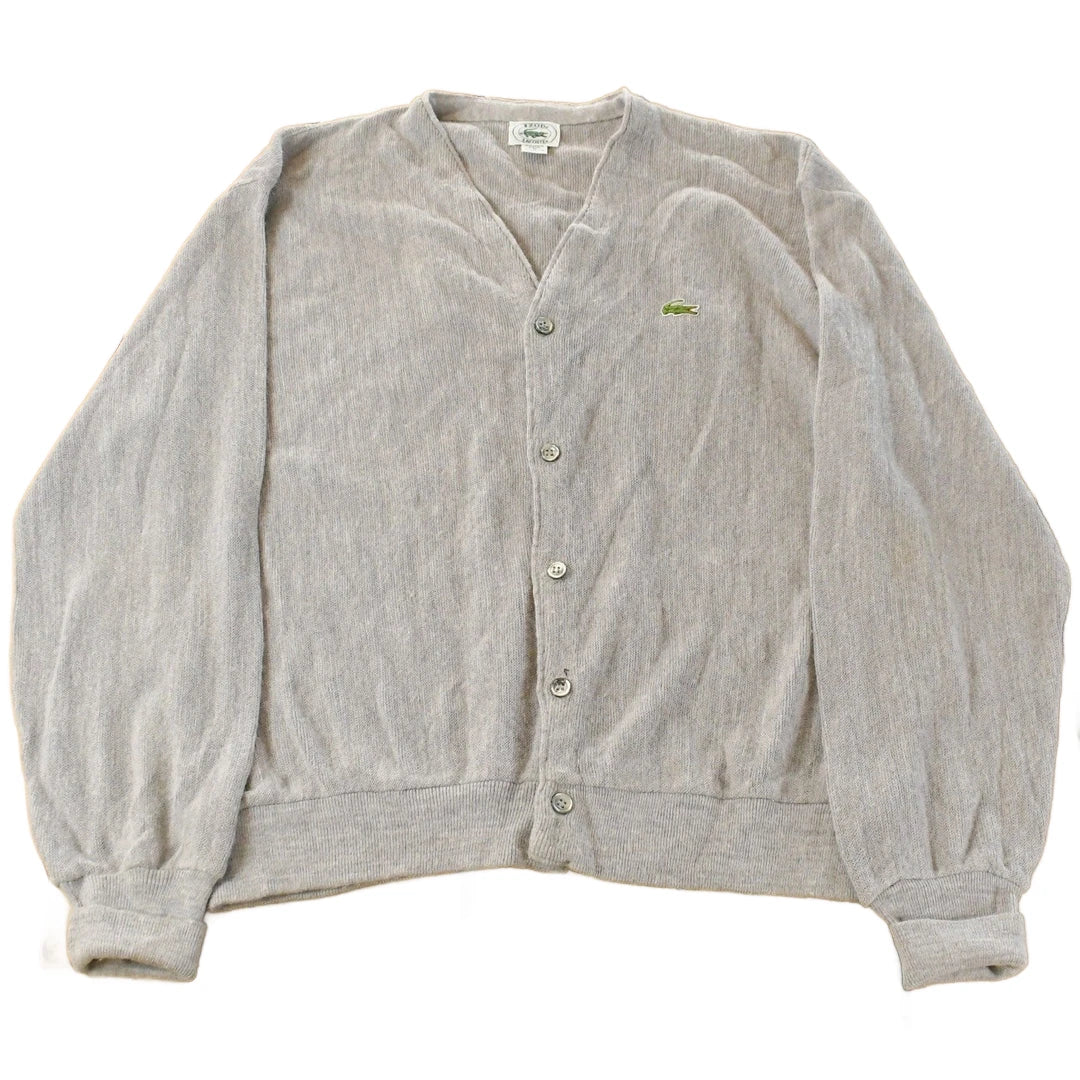 Vintage 1980s Izod Lacoste Knit Cardigan Sweater Men's XL