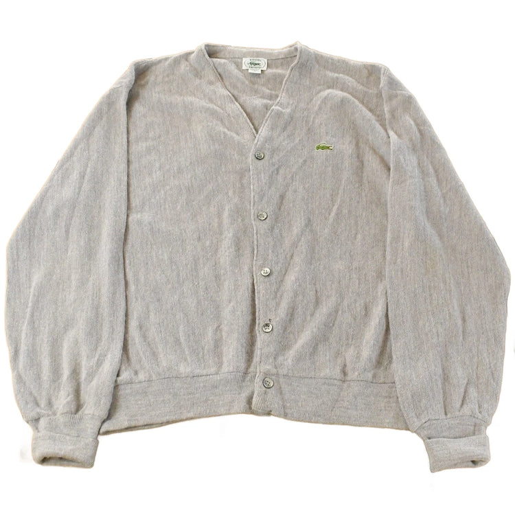 Vintage 1980s Izod Lacoste Knit Cardigan Sweater Men's XL