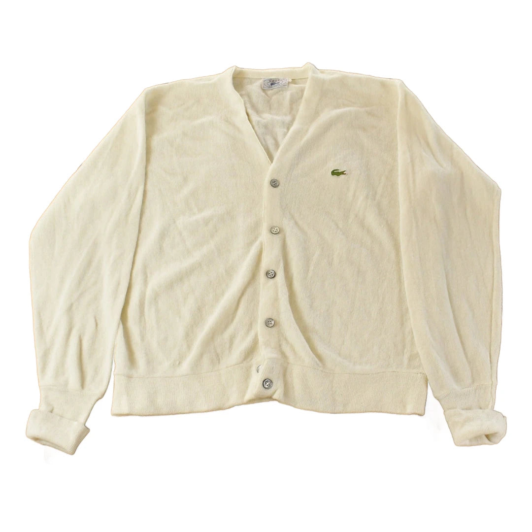 Vintage 1980s Izod Lacoste Knit Cardigan Sweater Men's Large
