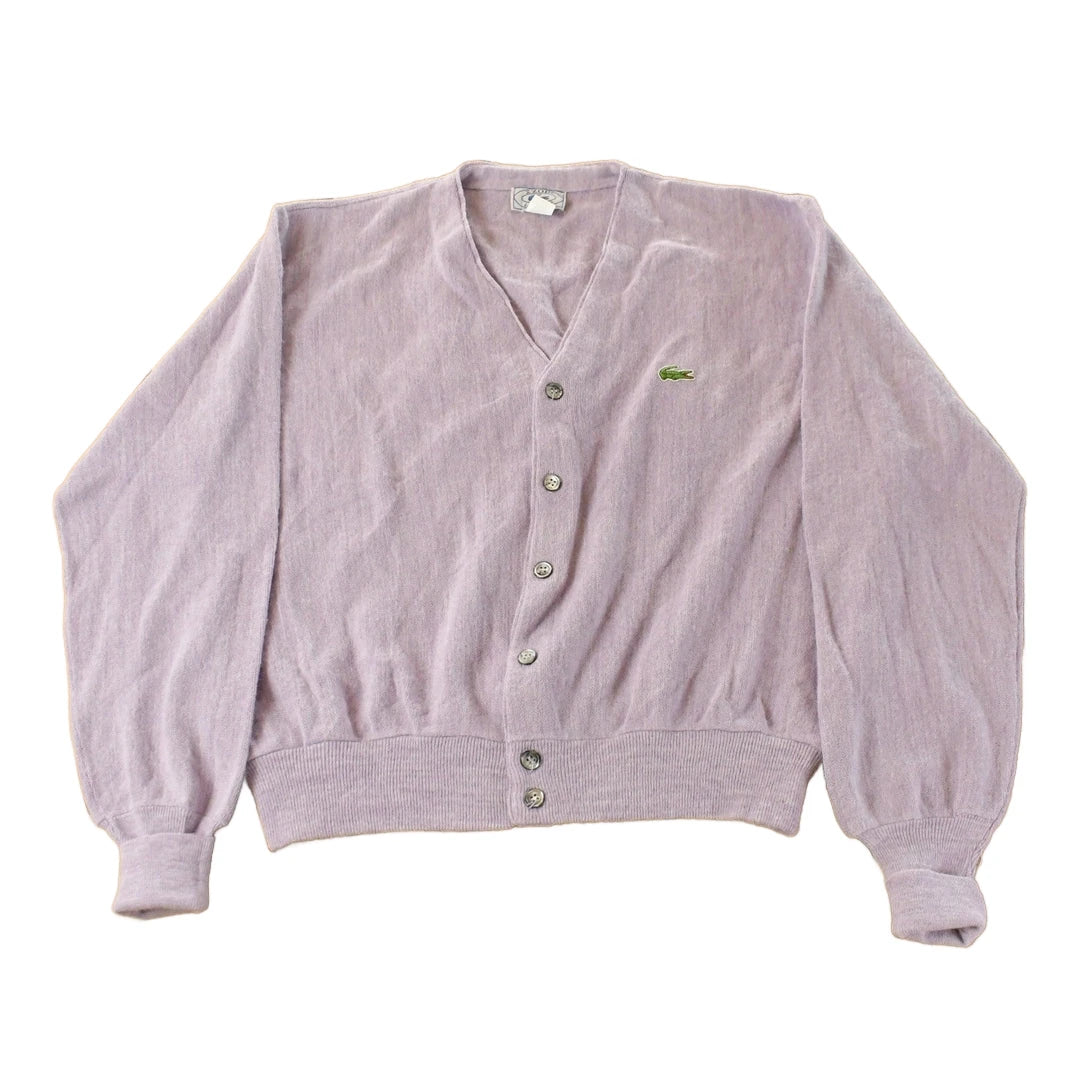 Vintage 1980s Izod Lacoste Knit Cardigan Sweater Men's Large