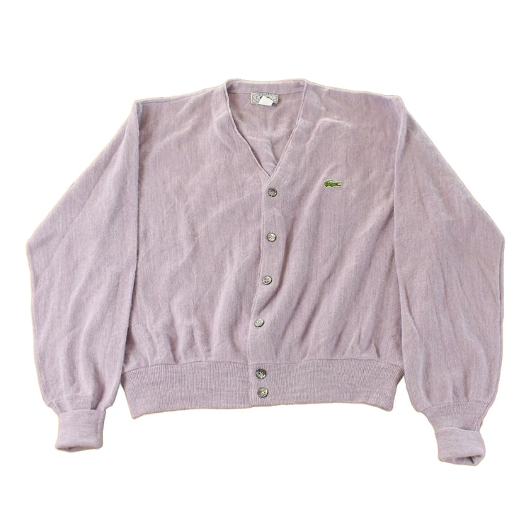 Vintage 1980s Izod Lacoste Knit Cardigan Sweater Men's Large