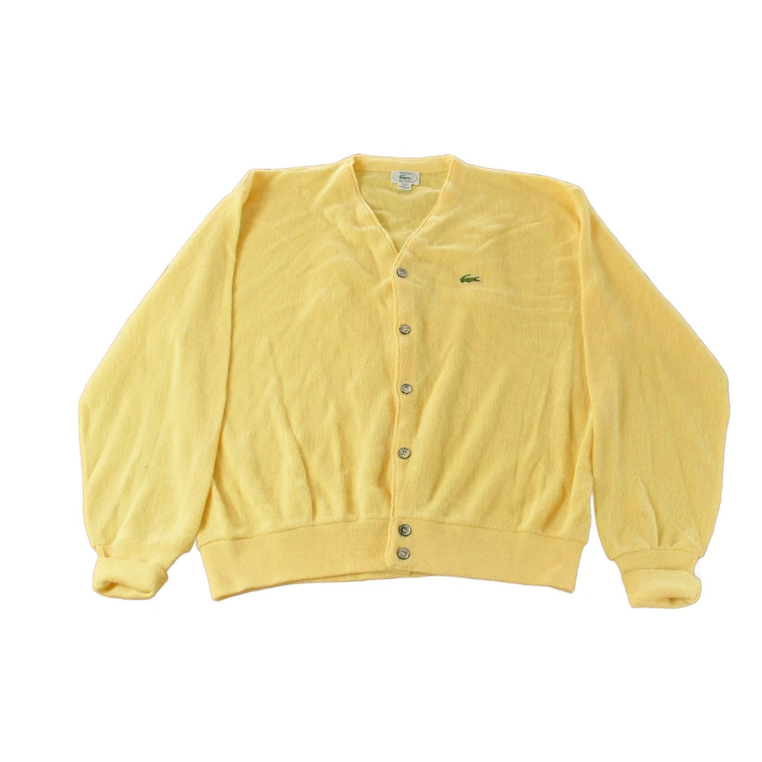 Vintage 1980s Izod Lacoste Knit Cardigan Sweater Men's XL