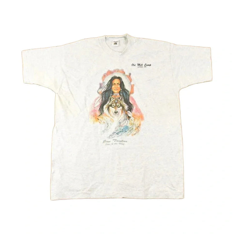 Vintage 1990s Old Mill Camp Nature Woman Souvenir T-Shirt Women's XL from propervintagecanada