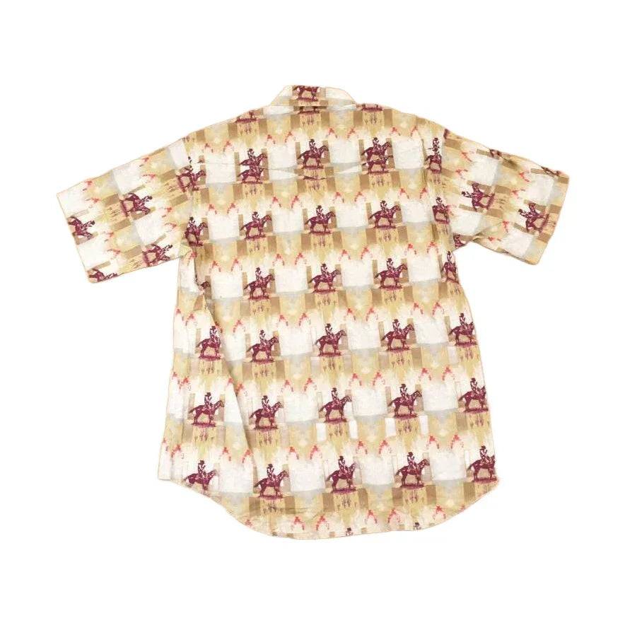 Vintage 1990s Wrangler AOP Cowboy Abstract Button Up Shirt Men's L from propervintagecanada