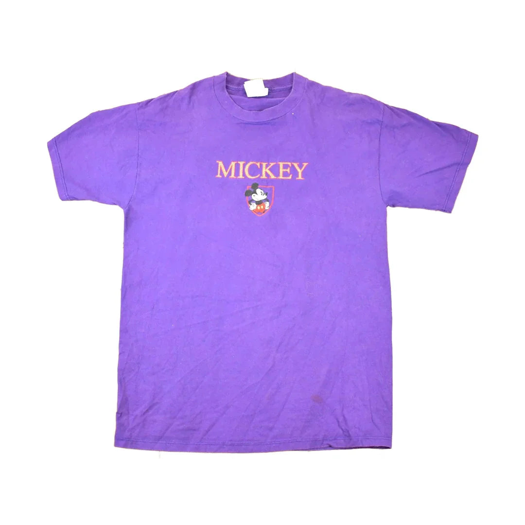 Vintage 1990s Mickey Mouse Embroidered Disney T-Shirt Men's L from propervintagecanada