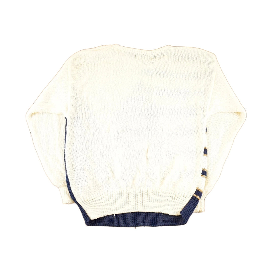 Vintage 90s Koret Knit Sweater: Abstract 3D Pattern, Women's M