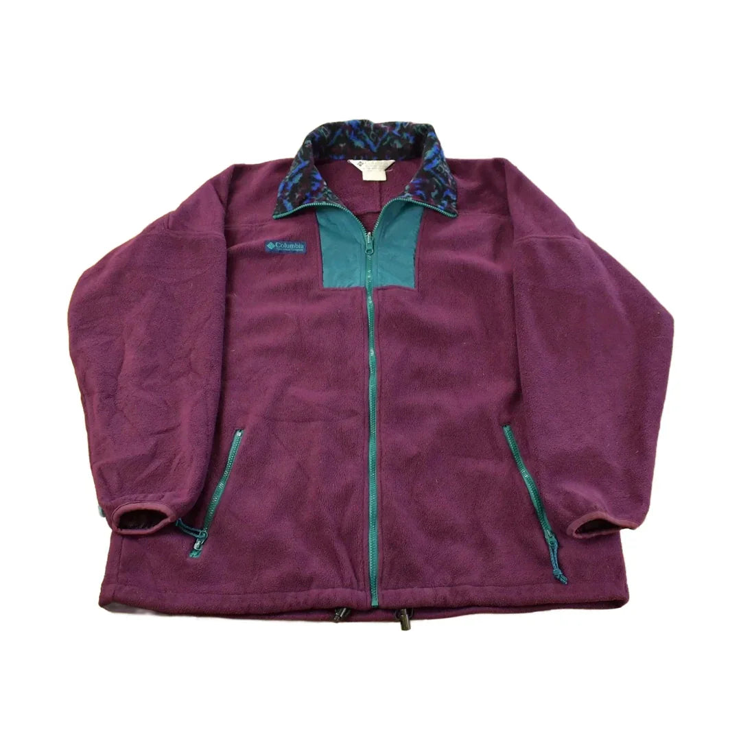 Vintage 90s Columbia Fleece Sweater Full Zip Women's XL from propervintagecanada