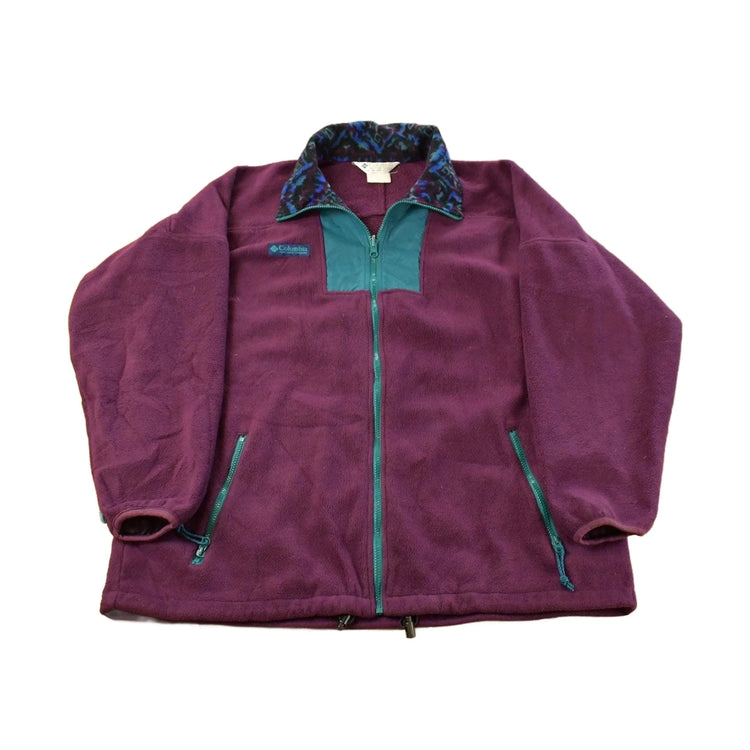 Vintage 90s Columbia Fleece Sweater Full Zip Women's XL