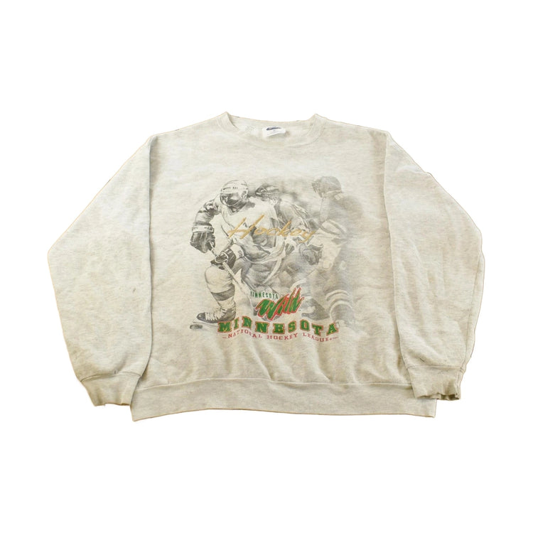 Vintage 90s Minnesota Wild NHL Crewneck Sweatshirt, Mens XL
