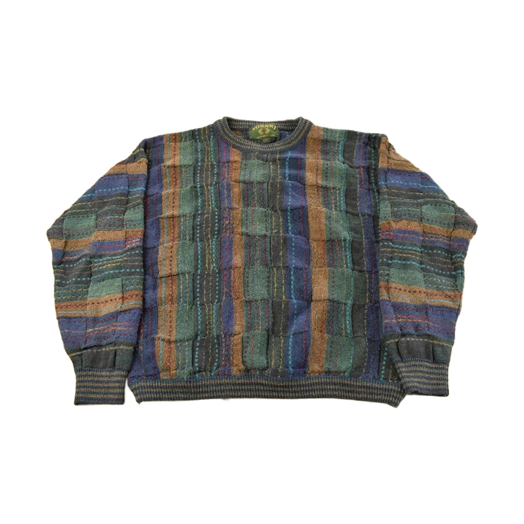 Vintage 90s Tosani Cable Knit Sweater Wool Blend Men's Large