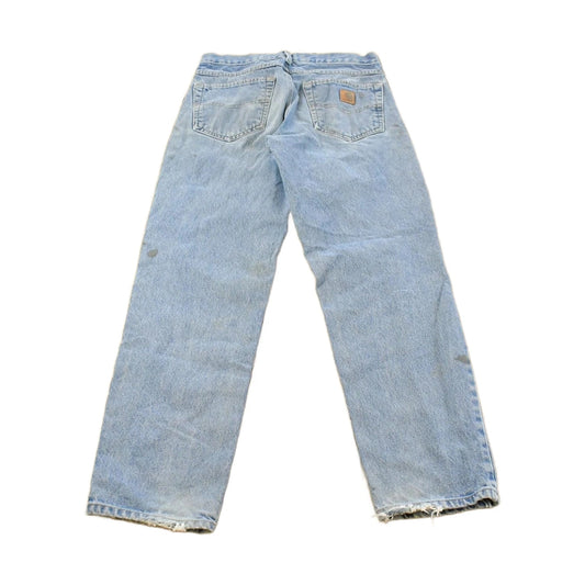 Vintage Carhartt Distressed Carpenter Denim Jeans Men's 30 x  31