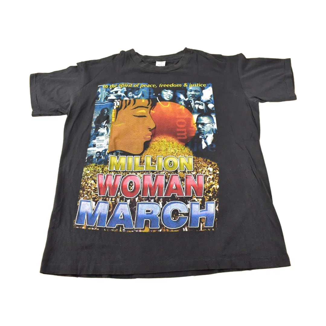 Vintage 1997 Million Woman March Graphic T Shirt Men's XL from propervintagecanada