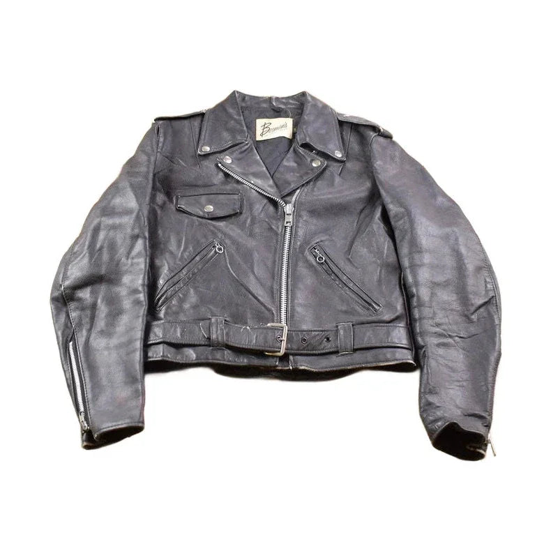 Vintage 1980s Berman's The Leather Experts Leather Jacket Size 14 from propervintagecanada