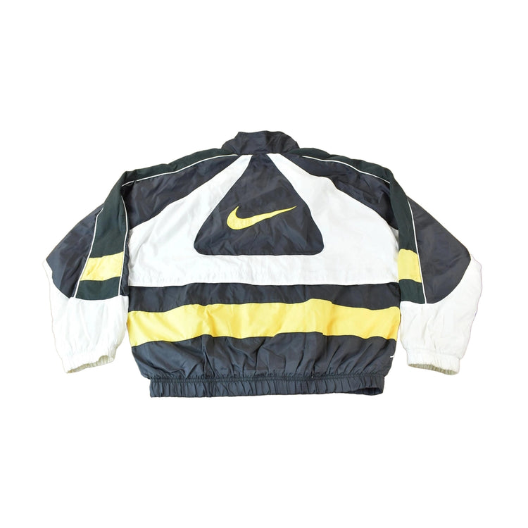 Vintage 1990s Nike Big Swoosh Color Block Windbreaker Jacket Men's Large