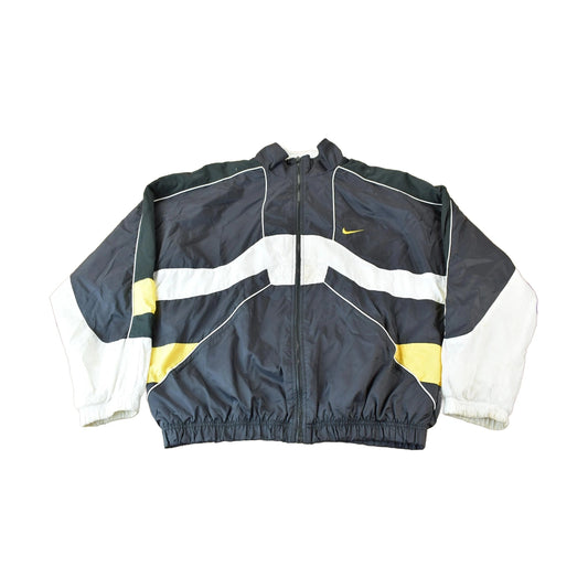Vintage 1990s Nike Big Swoosh Color Block Windbreaker Jacket Men's Large
