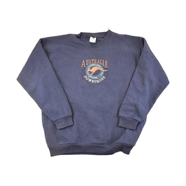 Vintage 1990s Australia Down Under Souvenir Kangaroo Crewneck Sweatshirt Men's L