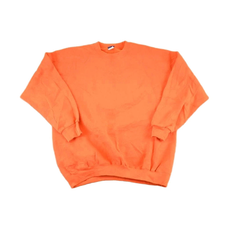 Vintage 1990s Honors Blank Orange Souvenir Crewneck Sweatshirt Men's XL