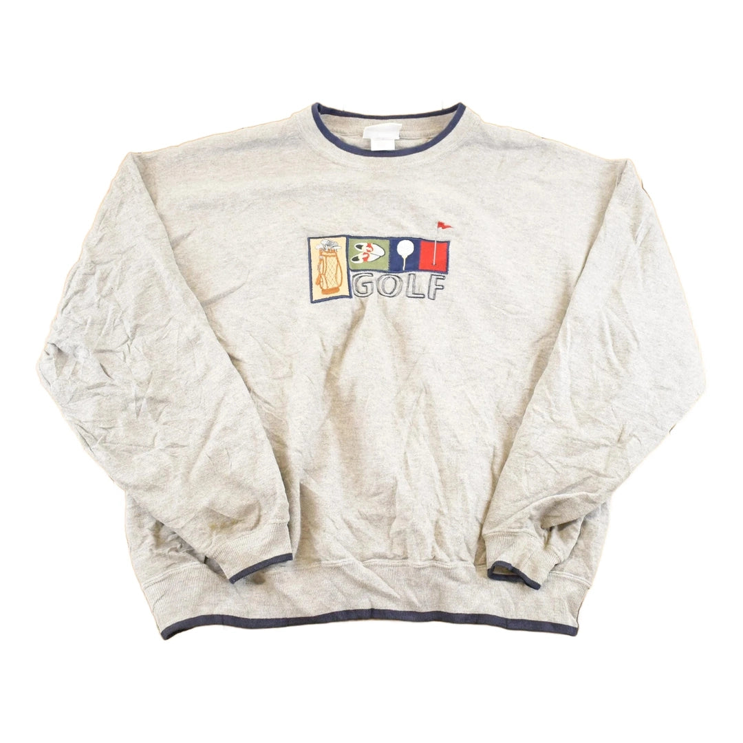 Vintage 1990s Golfing Heavyweight Souvenir Crewneck Sweatshirt Men's XL