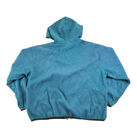 Vintage 1990s Hooded Fleece Full Zip Sweater Men's XL