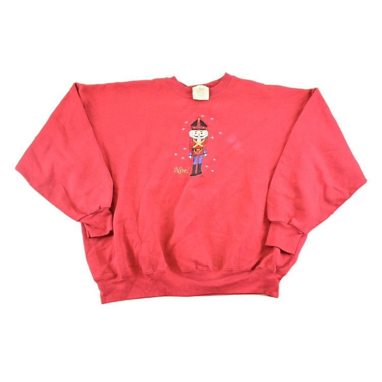 Vintage 1990s Noel Nutcracker Souvenir Christmas Crewneck Sweatshirt Men's XXL