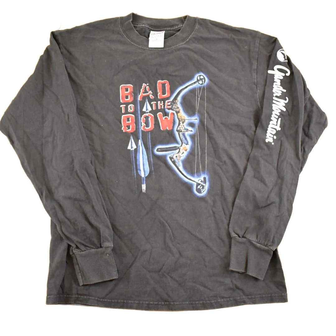 Vintage 1990s Bad To The Bow Souvenir Bow And Arrow Crewneck Shirt Men's M