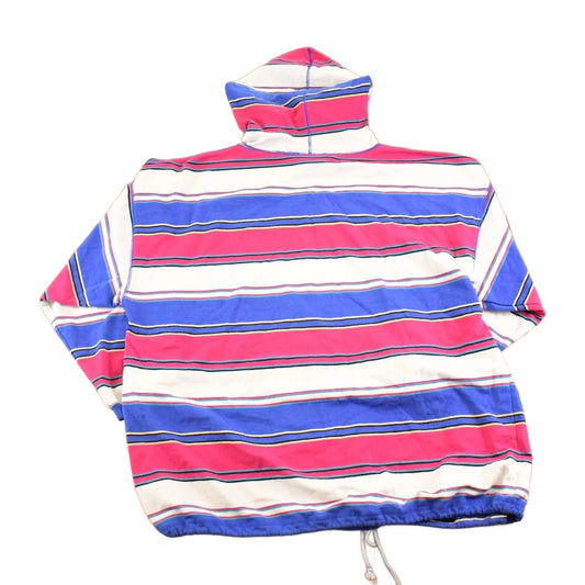Vintage 1990s Venezia Striped Hoodie Souvenir Sweatshirt Women's XL