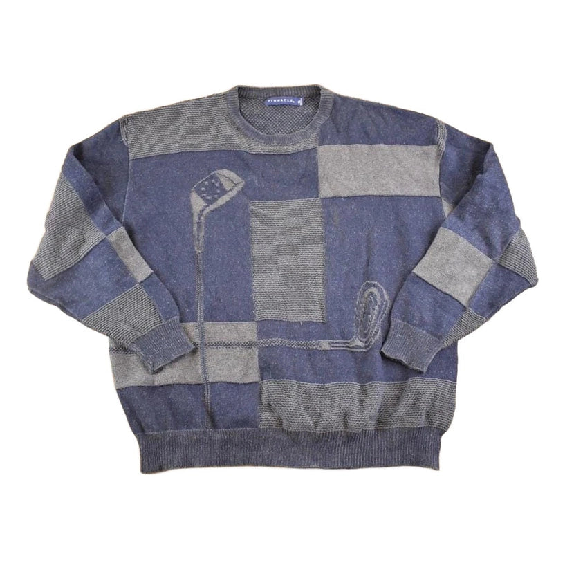 Vintage 1990s Golfing Pinnacle Knit Crewneck Sweater Mens XXL