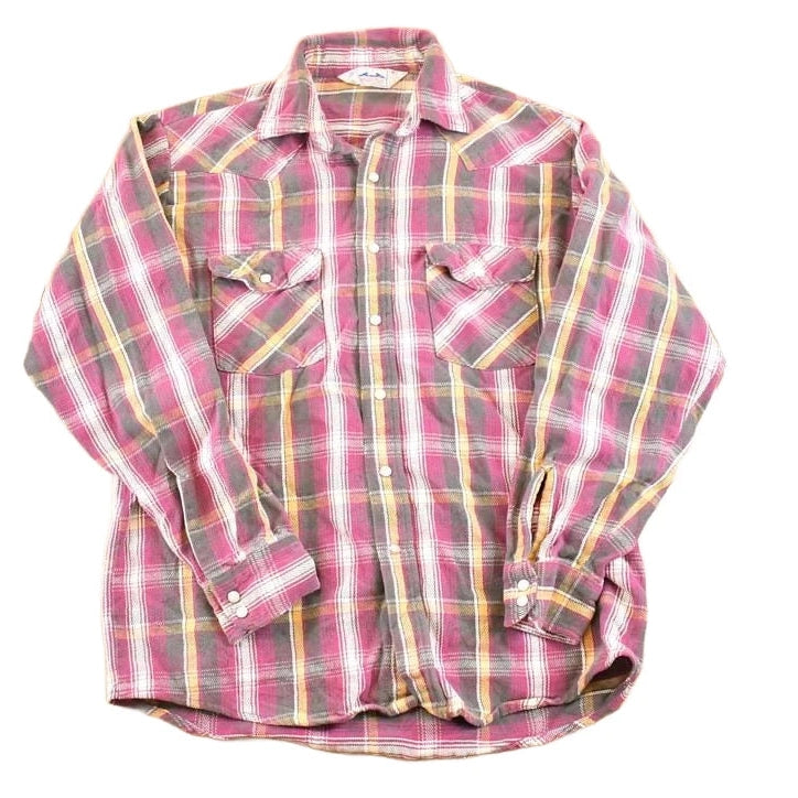 Vintage 1990s Dakota Plaid Button Up Shirt Men's M