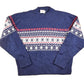 Vintage 1970s Buffalo Snowflake Knit Crewneck Sweater Mens M