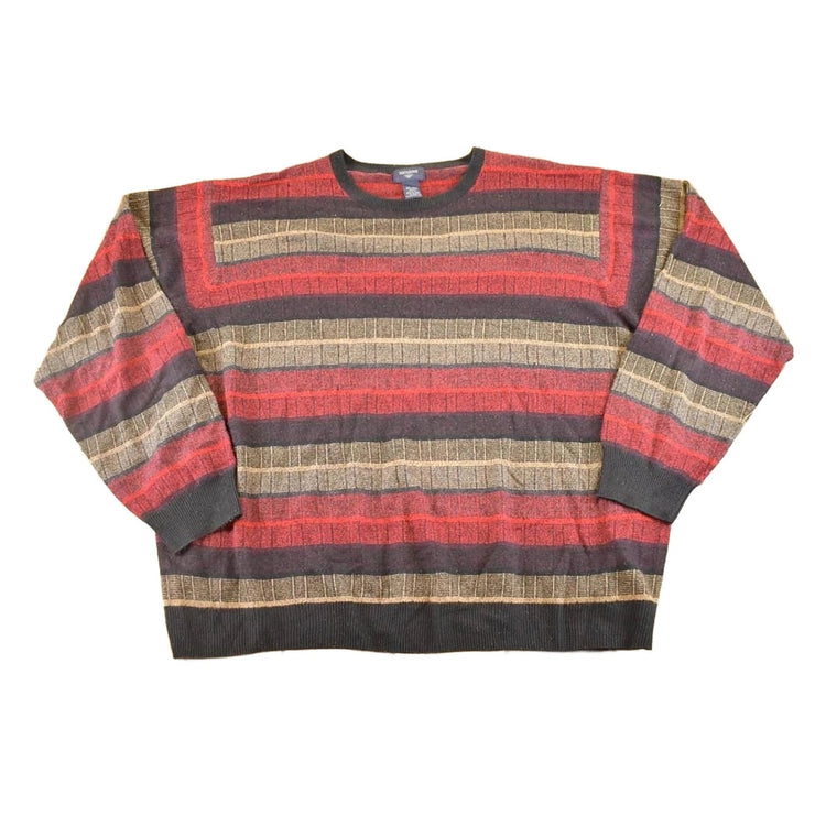 Vintage 1990s Dockers Striped Knit Crewneck Sweater Mens XXXL