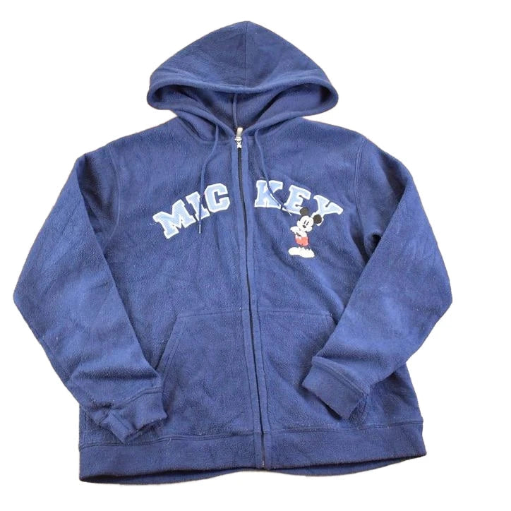 Vintage 1990s Disney Mickey Mouse Fleece Hoodie Sweatshirt Men's M