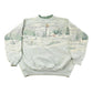 Vintage 1990s Winter Lighthouse All Over Print Crewneck Sweatshirt Men's Large