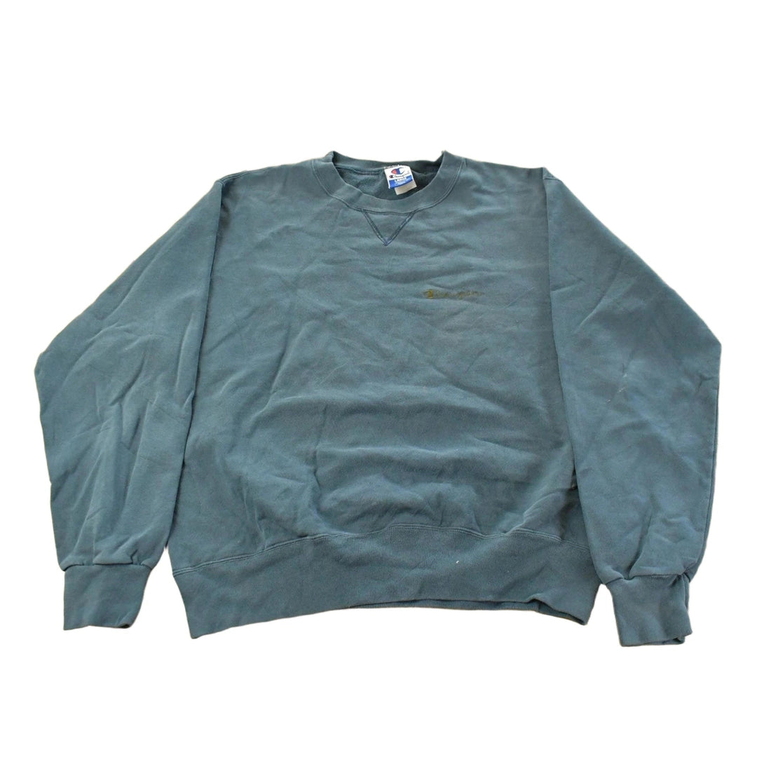 Vintage 1990s Champion Embroidered Crewneck Sweatshirt Men's Large