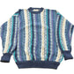 Vintage 1990s Cotton Traders 3D Cable Knit Crewneck Sweater Men's XL