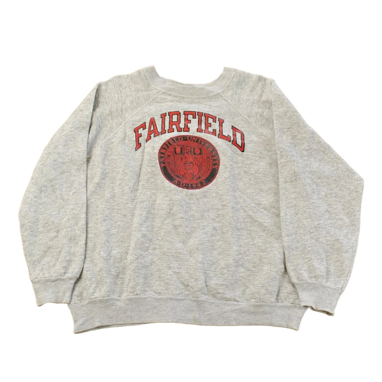Vintage 1980s Fairfield University Crewneck Sweatshirt Men's Medium