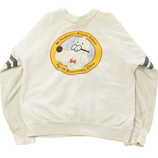 Vintage 1980s Mr.Peabody's Private School Cardigan Sweatshirt Men's M