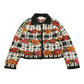 Vintage 1990s Jennifer & Company Hand Knit Floral Cardigan Sweater Women's S