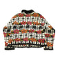 Vintage 1990s Jennifer & Company Hand Knit Floral Cardigan Sweater Women's S