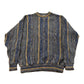Vintage 1990s Lavane 3D Cable Knit Crewneck Sweater Men's L