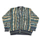 Vintage 1990s Giorgio di Firenze 3D Cable Knit Cardigan Sweater Men's L