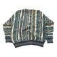 Vintage 1990s Giorgio di Firenze 3D Cable Knit Cardigan Sweater Men's L