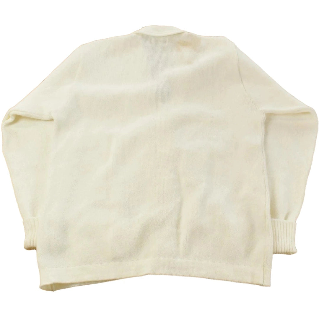Vintage 1980s East Ten Collegiate Knit Cardigan Sweater Men's Large