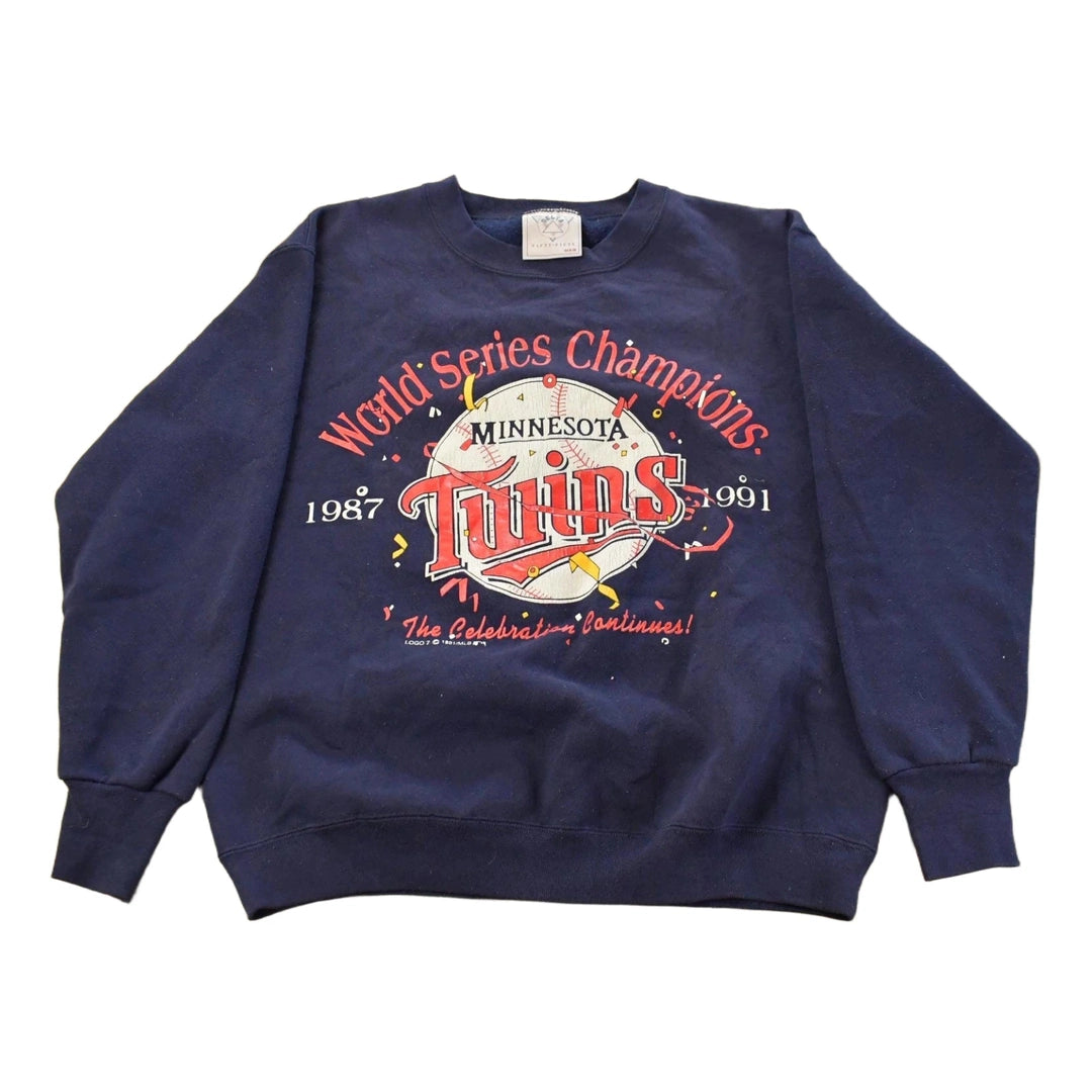 Vintage 1991 Minnesota Twins MLB World Series Champions Crewneck Sweatshirt Men's Medium
