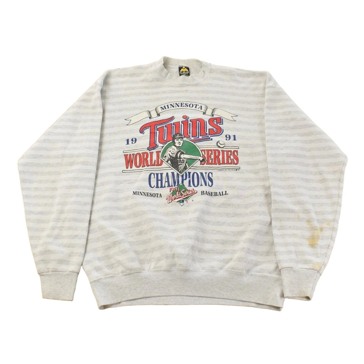Vintage 1991 Minnesota Twins MLB World Series Champions Crewneck Sweatshirt Men's XL