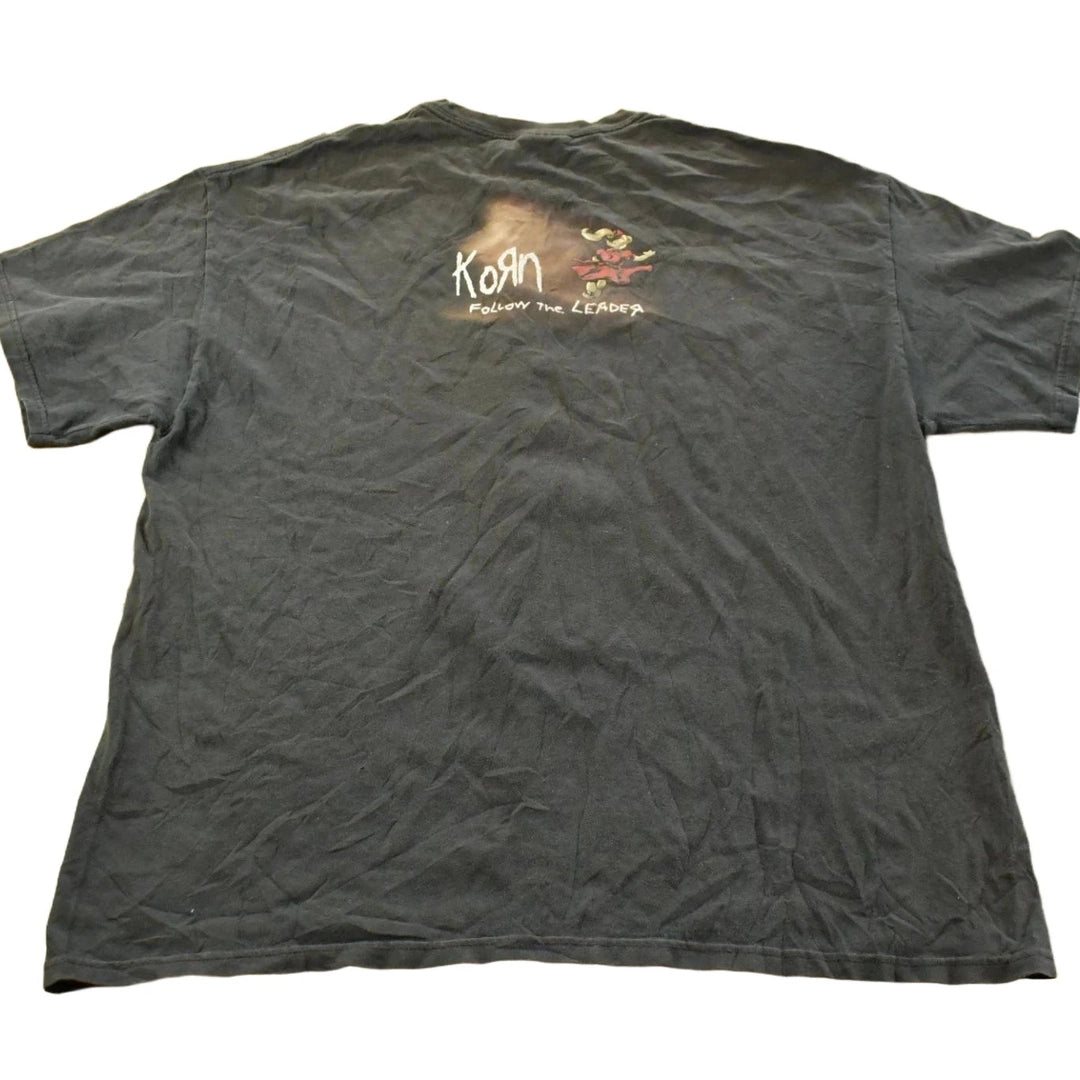 Vintage 1998 Korn Follow the Leader Graphic Band T-Shirt Men's XL