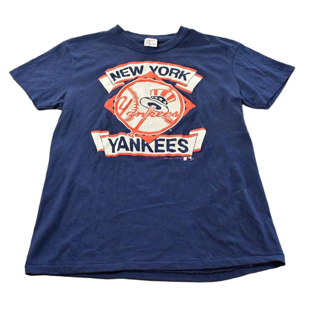 Vintage 1980s New York Yankees MLB Graphic T Shirt Women's L