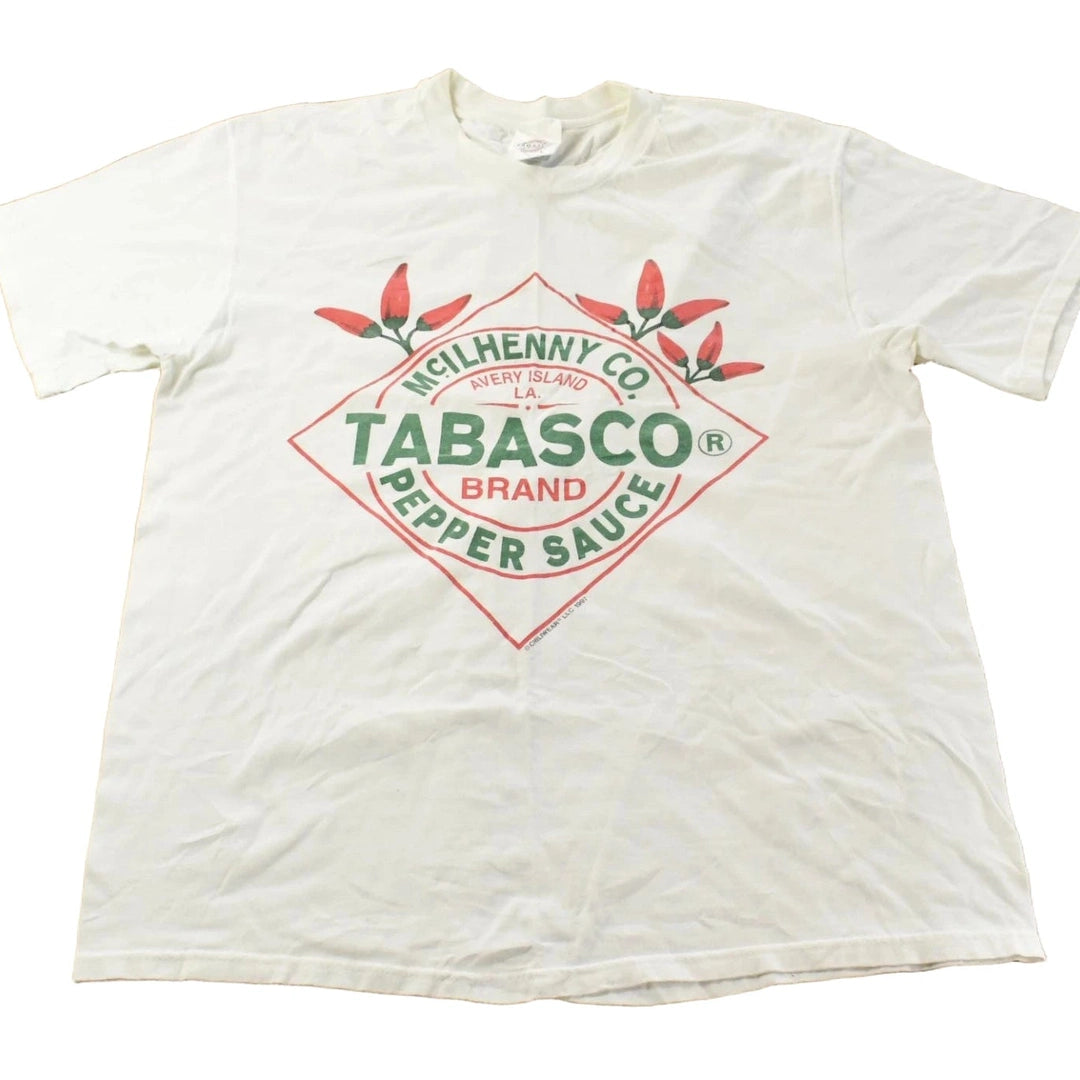 Vintage 1990s Tabasco Pepper Sauce Graphic T-Shirt Men's Large