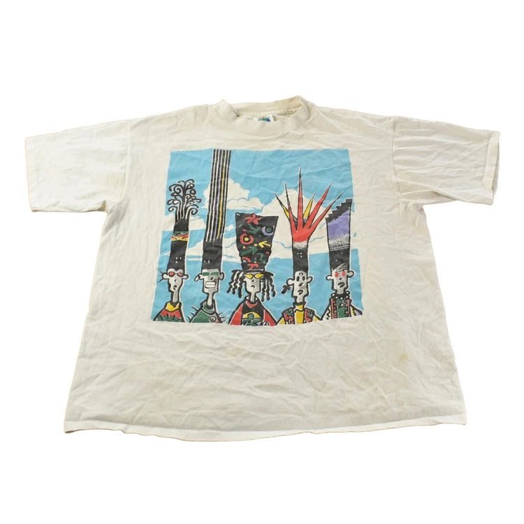 Vintage 1990's Basquiat Style Pop Art T-Shirt Men's XL
