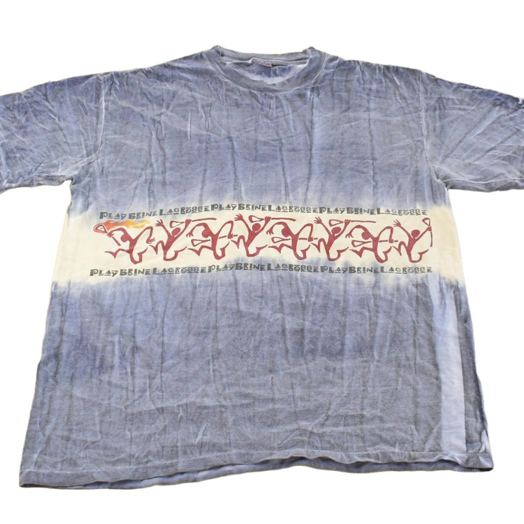 Vintage 1990s Play Brine Lacrosse Tie Dye T-Shirt Men's Large
